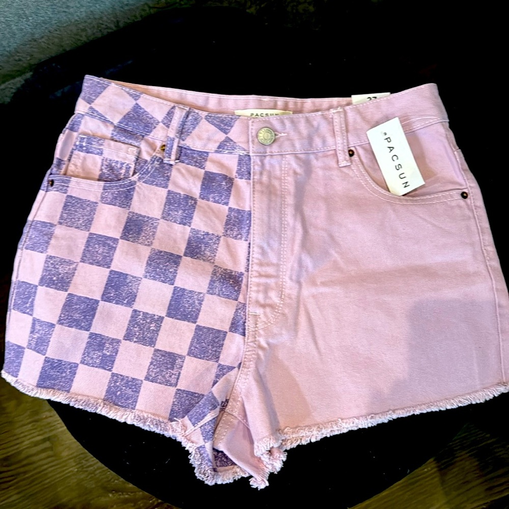 Pacsun high rise purple/lavender shorts size 27 NWT